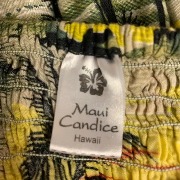 Maui Candice Dress Mini Hawaiian Tropical Print Sundress resort vacation Island - Picture 5 of 9